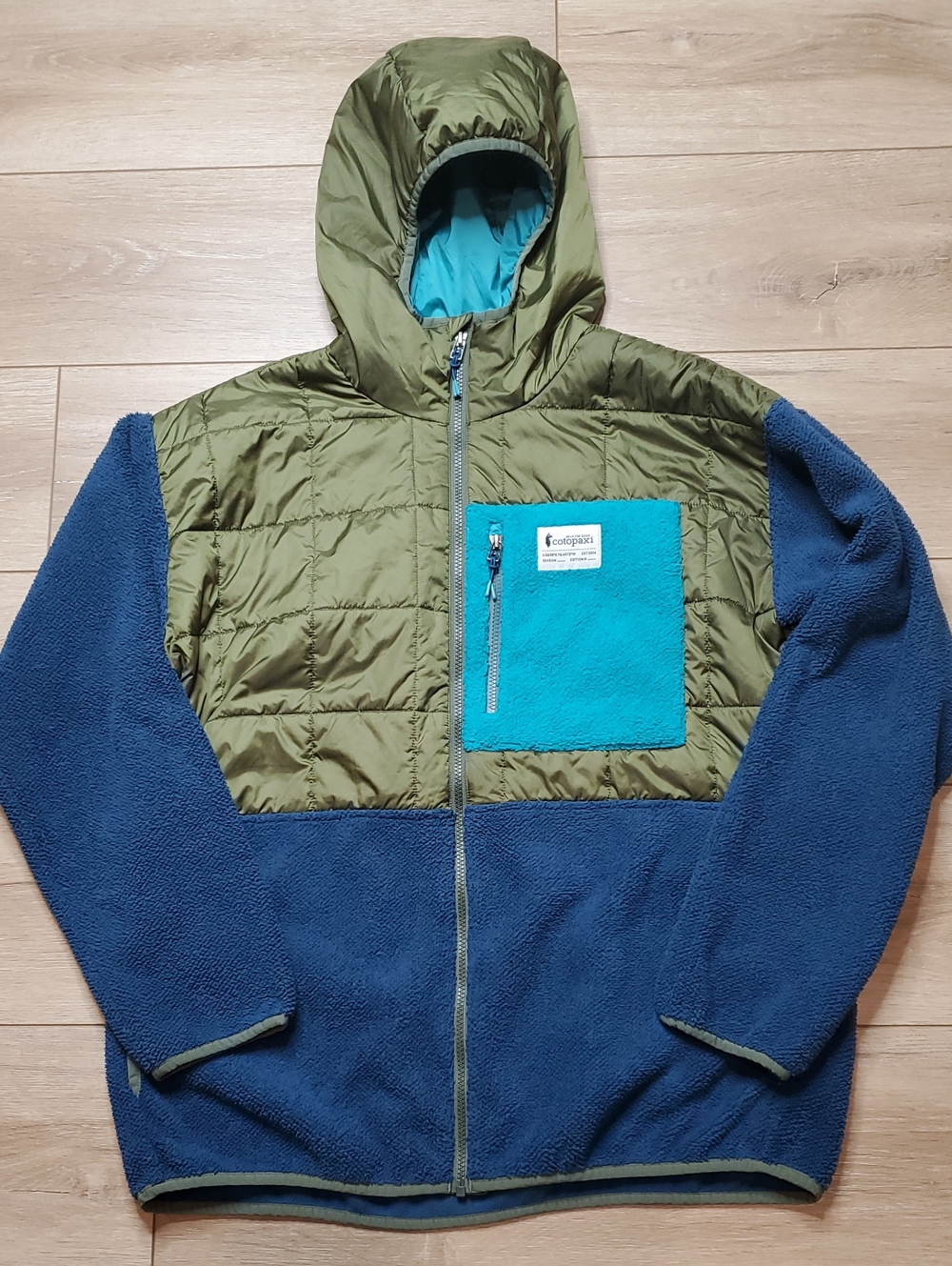 Cotopaxi Men’s Zip Up Fleece Hooded Jacket Size XL